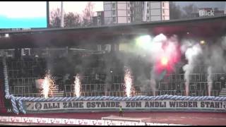 8989 Leservideo «PyroChoreo» in der Südkurve vor Spiel FCZThun [upl. by Asiil756]