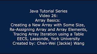 EECS1021 Java Tutorial 26 [upl. by Lizzie]