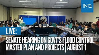 LIVE Senate holds hearing on government’s flood control master plan and projects  August 1 [upl. by Asimaj984]