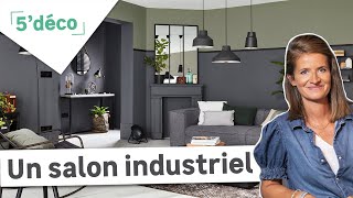 Idées déco pour un style industriel dans votre salon  5 min Déco [upl. by Animas]