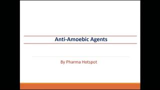 Anti amoebic drugs in hindi  medicinal chemistry b Pharmacy 3rd year 6th semester Complete lecture [upl. by Aretina503]