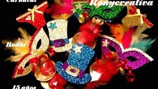 COMO HACER DISTINTIVOS PARA FIESTA DE CARNAVAL [upl. by Clementi753]