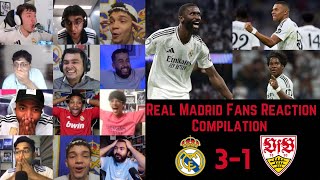 REAL MADRID Fans Reaction to REAL MADRID 31 STUTTGART  UEFA Champions League Round 1  18092024 [upl. by Isleana]