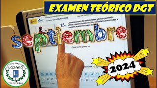 EXAMEN TEÓRICO DGT  SEPTIEMBRE 2024 [upl. by Klusek]