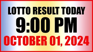 Lotto Result Today 9pm Draw October 1 2024 Swertres Ez2 Pcso [upl. by Yrro502]