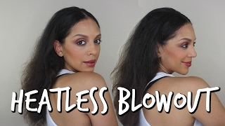 HEATLESS BLOWOUT  CURLY TO STRAIGHT OVERNIGHT  DISCOCURLSTV [upl. by Newo578]