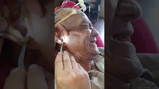 ASMR Massage Ear removal amp cleanings Cambodia 70 years old [upl. by Slack]