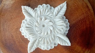 How to make nokshi Pitha design Full pitha designTania hand work [upl. by Aelak]