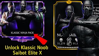 Klassic Noob Saibot  Trying to Unlock elite X  Klassic Ninja Pack  MK Mobile [upl. by Adalard206]