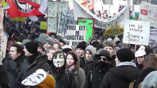 ANTI ACTA Demo  Berlin  11022012  FullHD [upl. by Nwahshar]