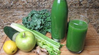 Simple Green Juice Recipe  Detoxing and Cell Rejuvenating Green Juice [upl. by Eniawtna]