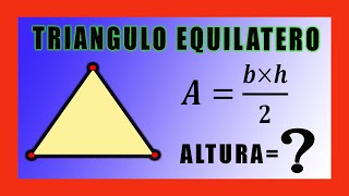 ✅👉Area del triángulo EQUILATERO conociendo un lado ✅ SIN LA ALTURA [upl. by Evadnee840]