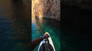 Paddleboarding 🌊⛰️ watersport adventure sea sup kayak paddleboard [upl. by Enoryt]