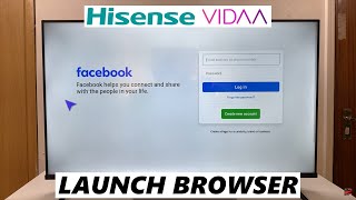 Hisense VIDAA Smart TV How To Open Browser [upl. by Bekaj]