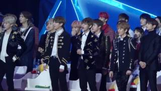 GDA 2017 BTS reaction to Rainism 170114 [upl. by Eniger]