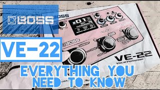 Boss VE22 Vocal Effect pedal and loop station Tutorial [upl. by Bevon]