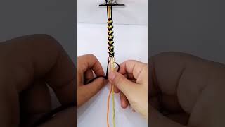 TUTORIAL 👆Cómo hacer una pulsera de Hilo con Nudos Macramé krásy [upl. by Odlabso]