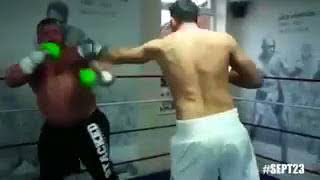 quotHe Hits Hardquot Hughie Fury Boxer VS Eddie Hall The Worlds Strongest Man sparring [upl. by Mandy]