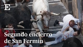 Segundo encierro de San Fermín 2022 en directo  El País [upl. by Frankel]