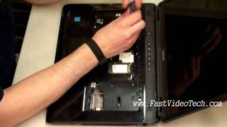 Toshiba Satellite Disassembly to CLEAN CPU VENTS  FAN [upl. by Inaliak]