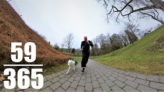 🏃‍♂️ 1 Jahr jeden Tag joggen gehen  Februar 2021  von Minus 20 bis plus 20 Grad  Laufen mit Hund🐕 [upl. by Mit832]