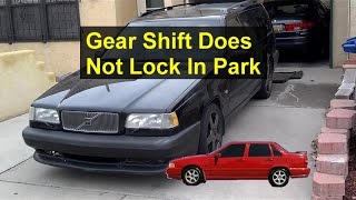 Gear shift moves freely without key in the ignition shifter replacement Volvo 850 S70 etc [upl. by Anotyad237]