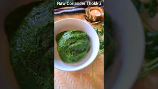 Raw Coriander Thokku in 2mins trendingshorts viral chutney thokku thogayal [upl. by Murton]