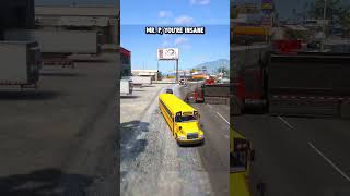 everytime i CRASH my SCHOOLBUS GETS LONGER GTA 5 RP [upl. by Liamaj]