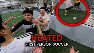 INTENSE INDOOR SOCCER GAMES GET HEATED  First Person Football  Soccer POV Indoor Soccer [upl. by Adiam]