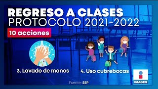 SEP anuncia 10 lineamientos para el regreso seguro a clases presenciales  Noticias con Yuri Sierra [upl. by Aihsoek]