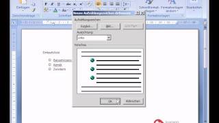 Microsoft Word Tutorial Deutsch Aufzählung [upl. by Yremrej]