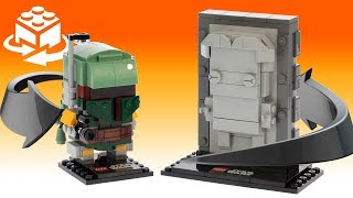 Lego 41498 Star Wars BrickHeadz Boba Fett amp Han Solo in Carbonite NYCC Exclusive Speed Build Review [upl. by Ahsiei]