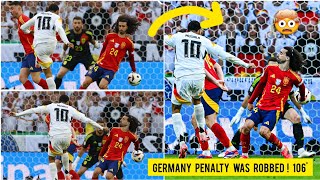 Germany penalty wasnt given by referee Anthony Taylor for Marc Cucurellas clear handball vs Spain [upl. by Gavini]