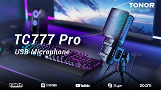 TONOR TC777 PRO RGB USB Condenser Microphone for Gaming Streaming YouTube Podcasting Singing [upl. by Ewan406]