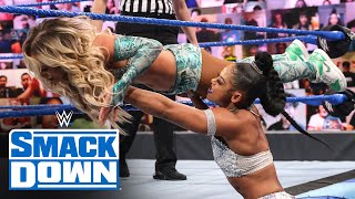 Bianca Belair vs Carmella SmackDown May 28 2021 [upl. by Ladnar]