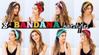 8 TRENDY BANDANA HAIRSTYLES FOR SUMMER  How to Style Bandanas [upl. by Kcirred974]