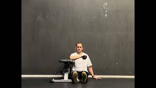 Seated Bench Assisted DB Shoulder Internal amp External Rotation [upl. by Ramahs]