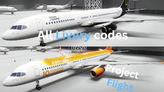 All Livery Codes In Project Flight [upl. by Hugues]