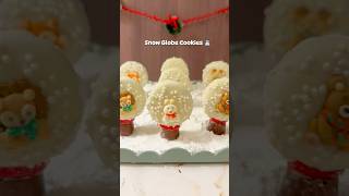 Chocolate Covered Snow Globe Cookies❄️ holidaybaking baking chocolate christmasparty easyrecipe [upl. by Lindeberg546]