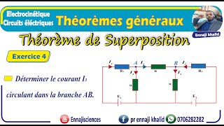 Théorèmes généraux théorème de Superposition Exercice 4 [upl. by Robinett]