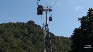 Deutschland Harz Bodetal von Thale mit der Seilbahn zum Hexentanzplatz [upl. by Ahsii]