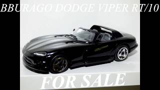 BBURAGO BURAGO Dodge Viper RT10 143 Scale Black Color Silver Stripes  FOR SALE on ebayfr [upl. by Lavina857]