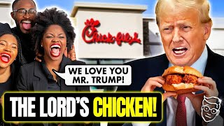 Trump Walks Into ChickFilA  Black Staff GASP Then ROAR quotWe LOVE Youquot Media Wont Show You THIS [upl. by Levison462]