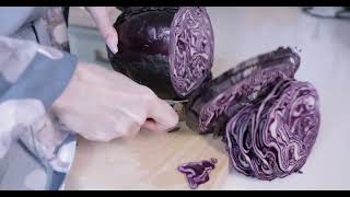 🔪 ASMR Red Cabbage Slicing  Relaxing Kitchen Sounds  AverTime Recipe 🍴recipe asmr [upl. by Scarito]