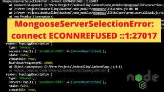 connect ECONNREFUSED 12700127027  MongoDB compass Error ECONNREFUSED solved  mongodb connect [upl. by Adaurd679]