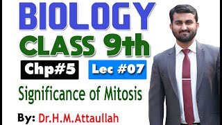 Significance of mitosis  Cell cycle  Chapter 5  9th class Biology  Lec7 [upl. by Petrick]