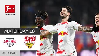 Szoboszlai Brace Decides Game  Leipzig  VfB Stuttgart 21  Highlights  MD 18 – Bundesliga 2223 [upl. by Ettenoitna]