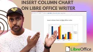 insert column chart on libre office writer  how to insert column chart libreoffice writer [upl. by Wynnie]