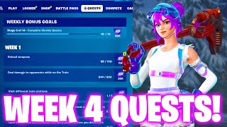 How To Complete Week 4 Quests in Fortnite  All Week 4 Challenges Fortnite Chapter 5 Season 3 [upl. by Bloom]