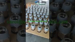 Nickelplated Brass pneumatic fittings with best grey glue [upl. by Nrehtac]